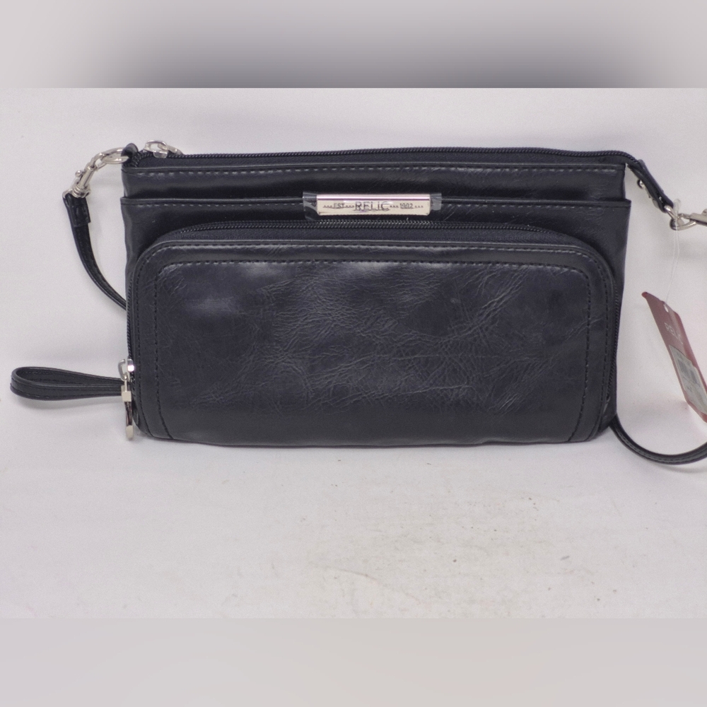 Relic Black Crossbody With Front Zip Pocket